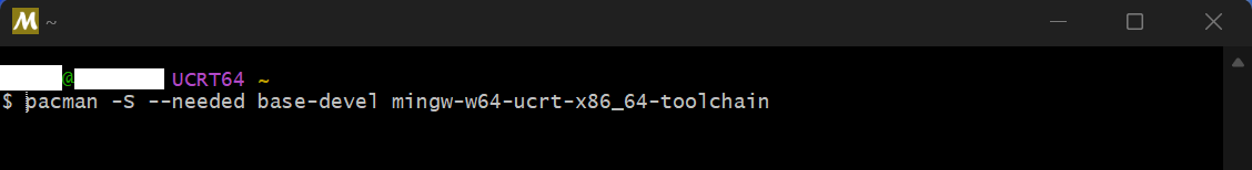 MSYS2 install gcc